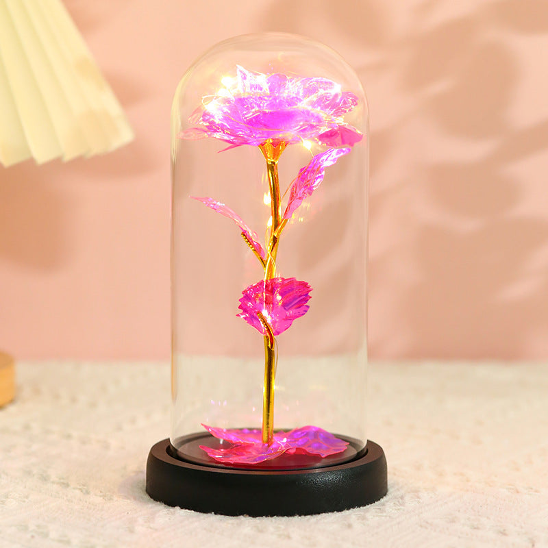 Colorful 24k Gold Foil Flower Color GoldWith Lights Christmas Gift