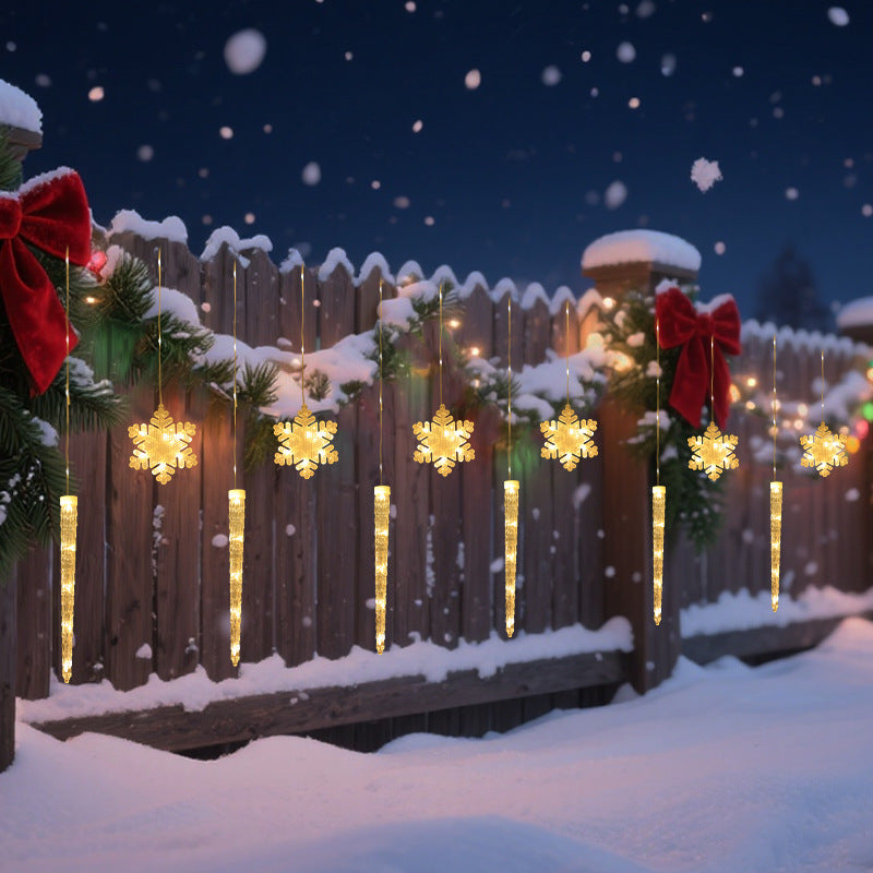 Christmas Decorative Lights Icicle Snowflake Shaped Light String