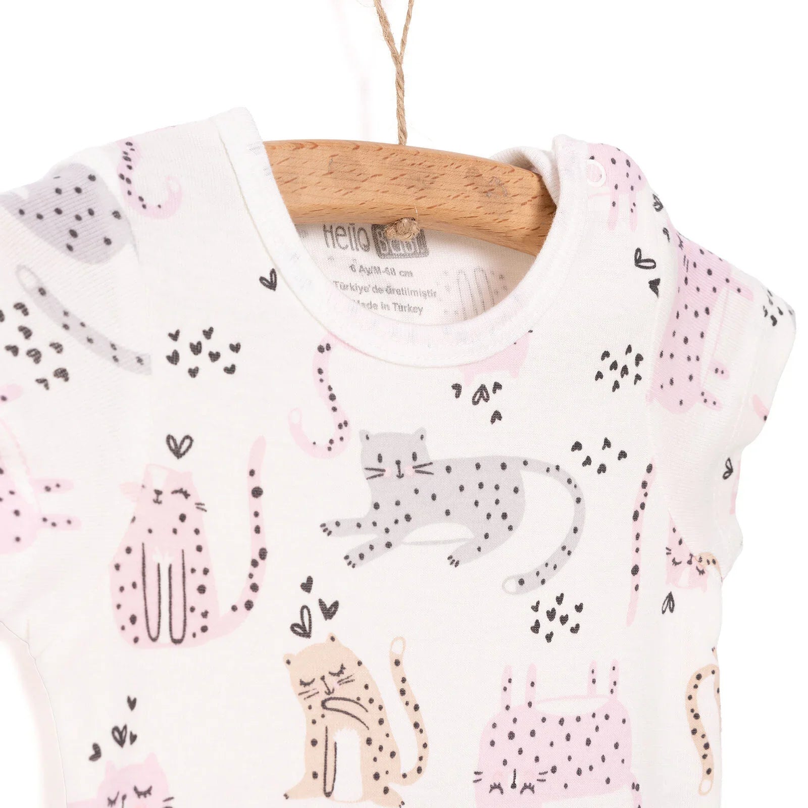 HelloBaby Baby Girl Short Sleeve Body - Ecru
