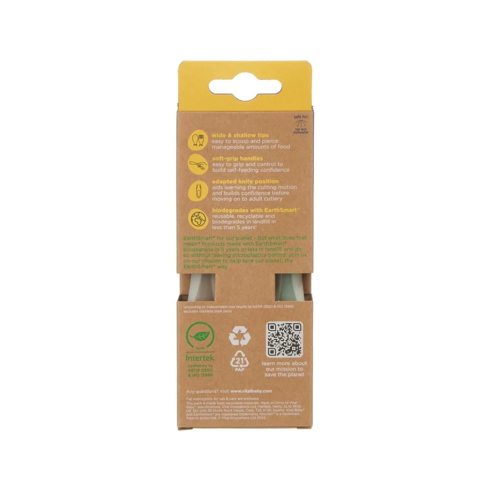 Vital Baby Nourish Big Kid Cutlery Pack of 3 - Natural