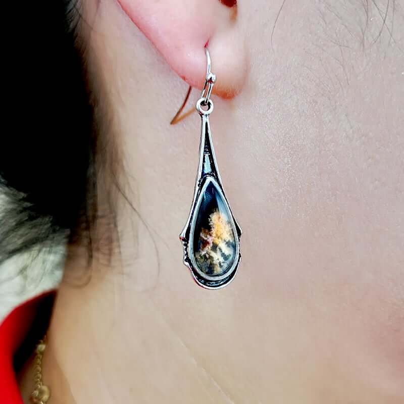 Elegant Vintage Multicolored Long Dangle Earrings