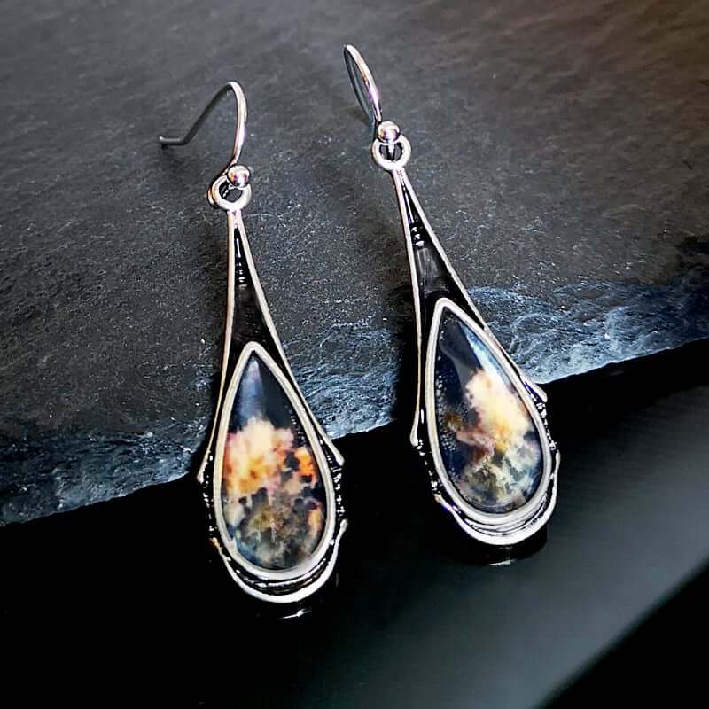 Elegant Vintage Multicolored Long Dangle Earrings