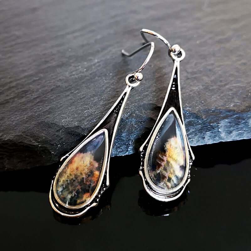 Elegant Vintage Multicolored Long Dangle Earrings