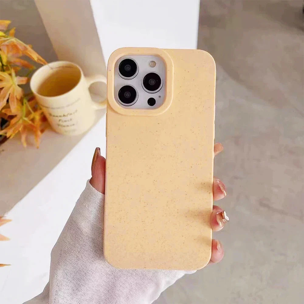 Eco Wheat Straw Phone Case – Soft Silicone Biodegradable Cover