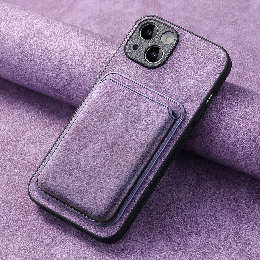 Magnetic Phone Case Fine Hole Card Holder Protective Cover