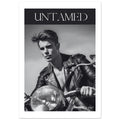 Untamed Retro Motorcycle Poster - Black & White Wall Art for Cool Spaces