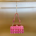 Rhinestone Acrylic Lock Box Bag Portable