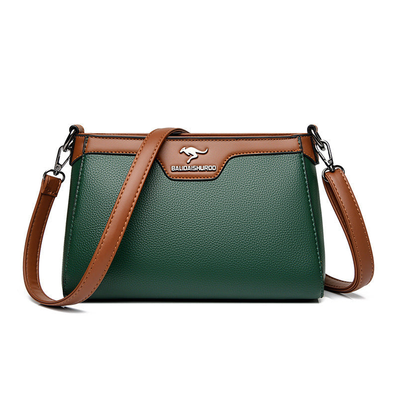One Shoulder Soft Leather Small Square Stitching Women's Cross-body Bag - Premium Designer Style