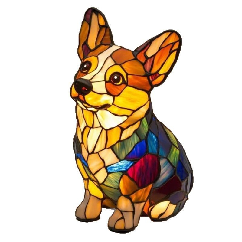 Illuminated Dog Lamp - Decorative Resin Animal Night Light | 26 Breed Designs