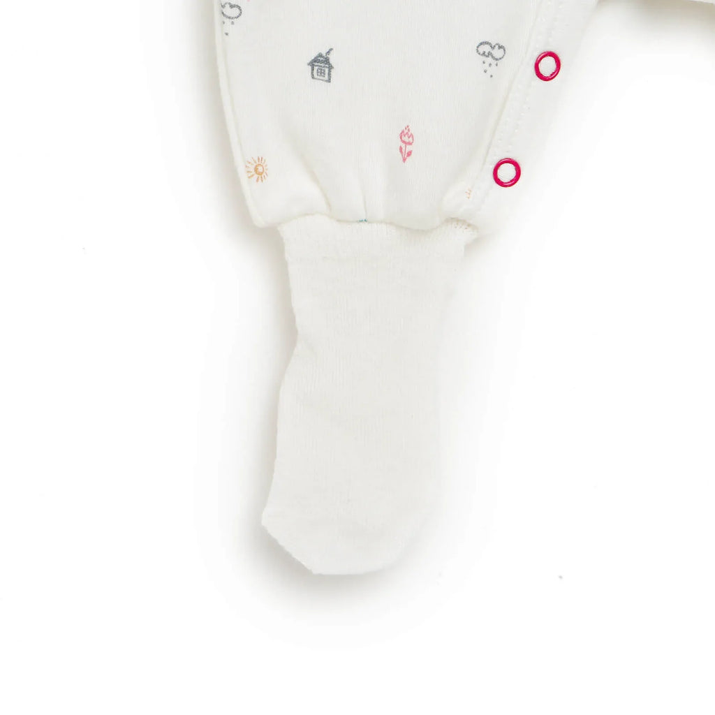 HelloBaby Newborn Baby Girl Footed Jumpsuit - Beige Melange
