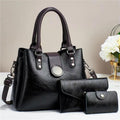 Faux Leather Shoulder, Handbags, Pouch, Wallet Set
