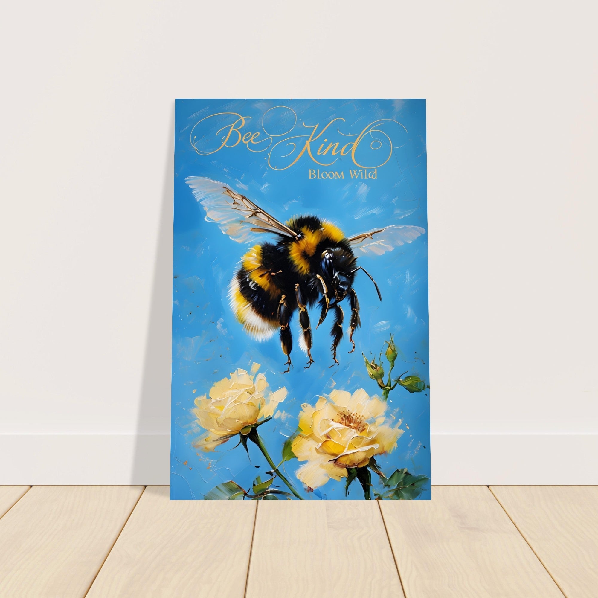 Bumblebee Flight Art Print – Vibrant Nature-Inspired Poster