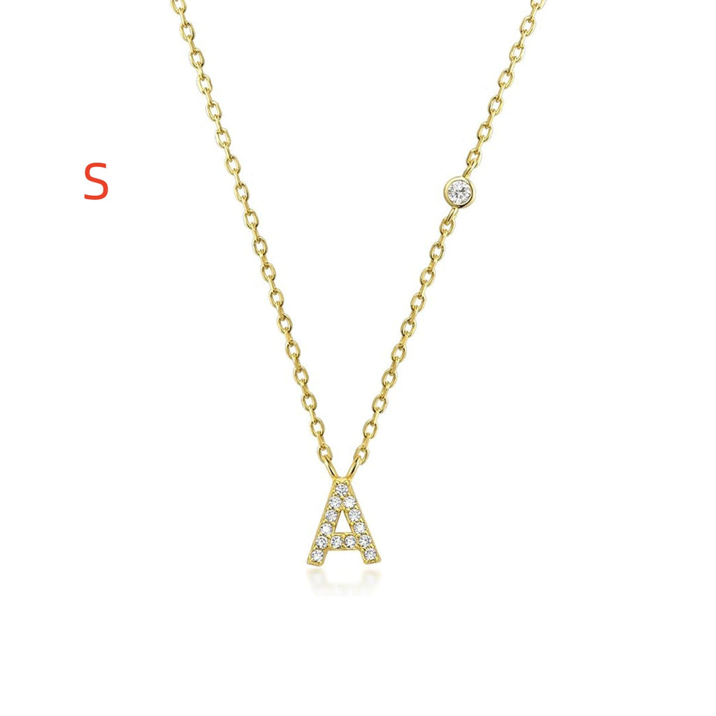 Fashion Jewelry Luxury Gold Color A-Z 26 Letters Necklace CZ Pendant For Women Cute Initials Name Necklace Fashion Party Wedding Jewelry Gift