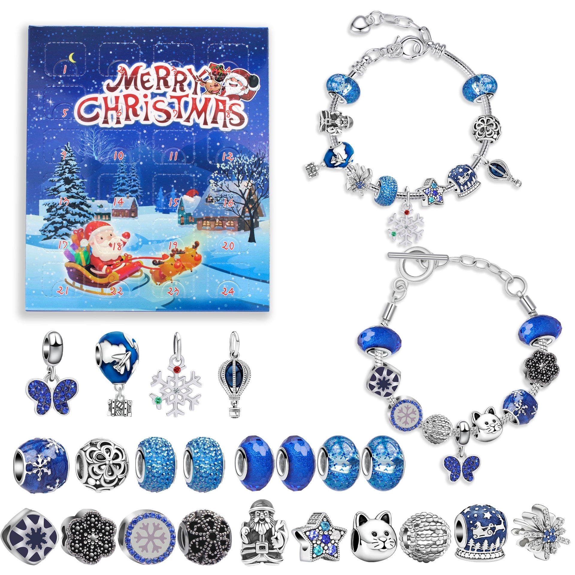 24 Grid Christmas Advent Calendar Countdown Set