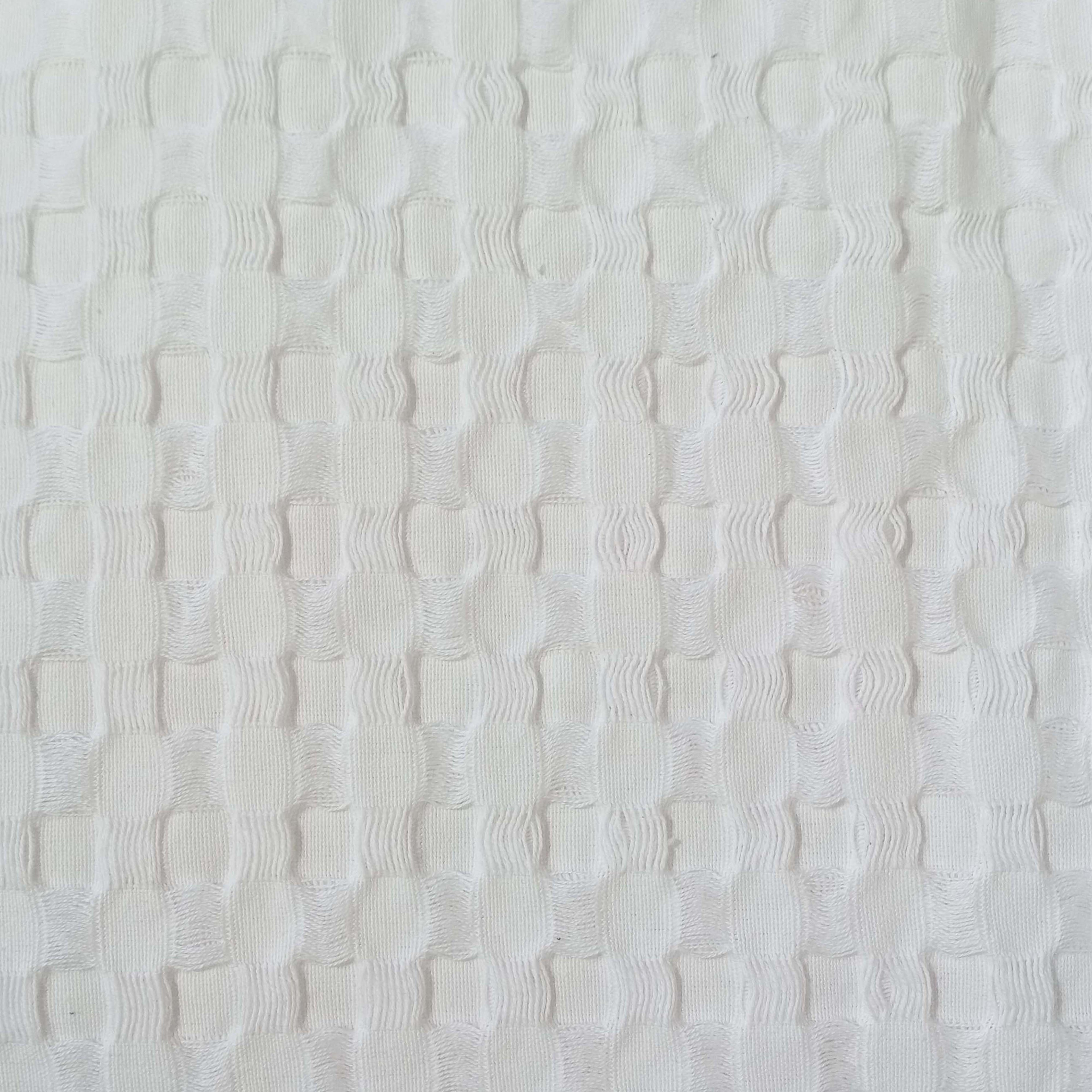 Florian Checked Throw Blanket White Bedspread for Sofas Armchairs Sofa Settee Couch Beds & Couches by OLIVIA ROCCO