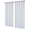 Geometric White Sparkle Blackout Curtains Soft Thermal Insulated Eyelet Ring Top Living Room & Bedroom Drapes by OLIVIA ROCCO