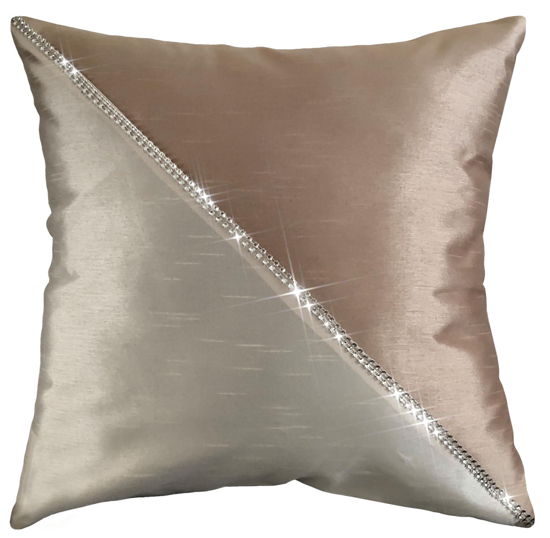 Haveli Luxury Faux Silk Room Darkening Curtains with Glitz Detailing, Ring Top Eyelet Design for Bedroom and Living Room Multiple Sizes and Colors Available by OLIVIA ROCCO