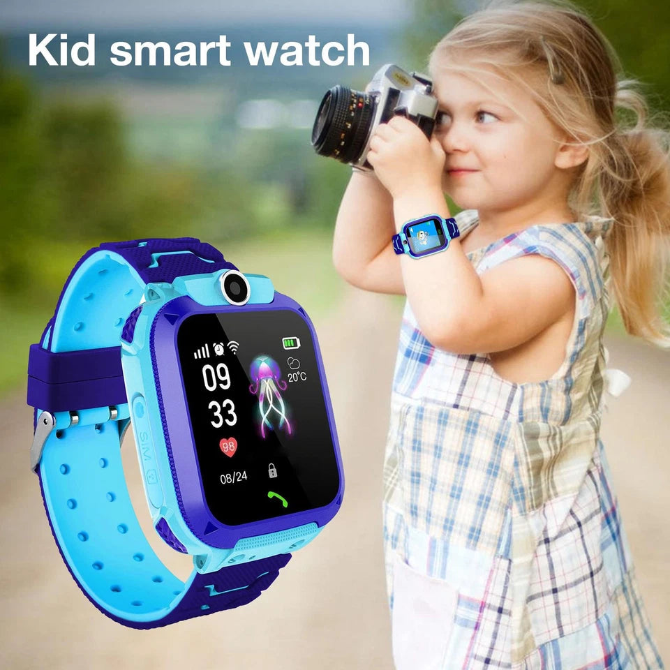 Kids GPS Smart Watch Phone SOS Tracker Camera Boys Girls 4-12 Years Safety Watch
