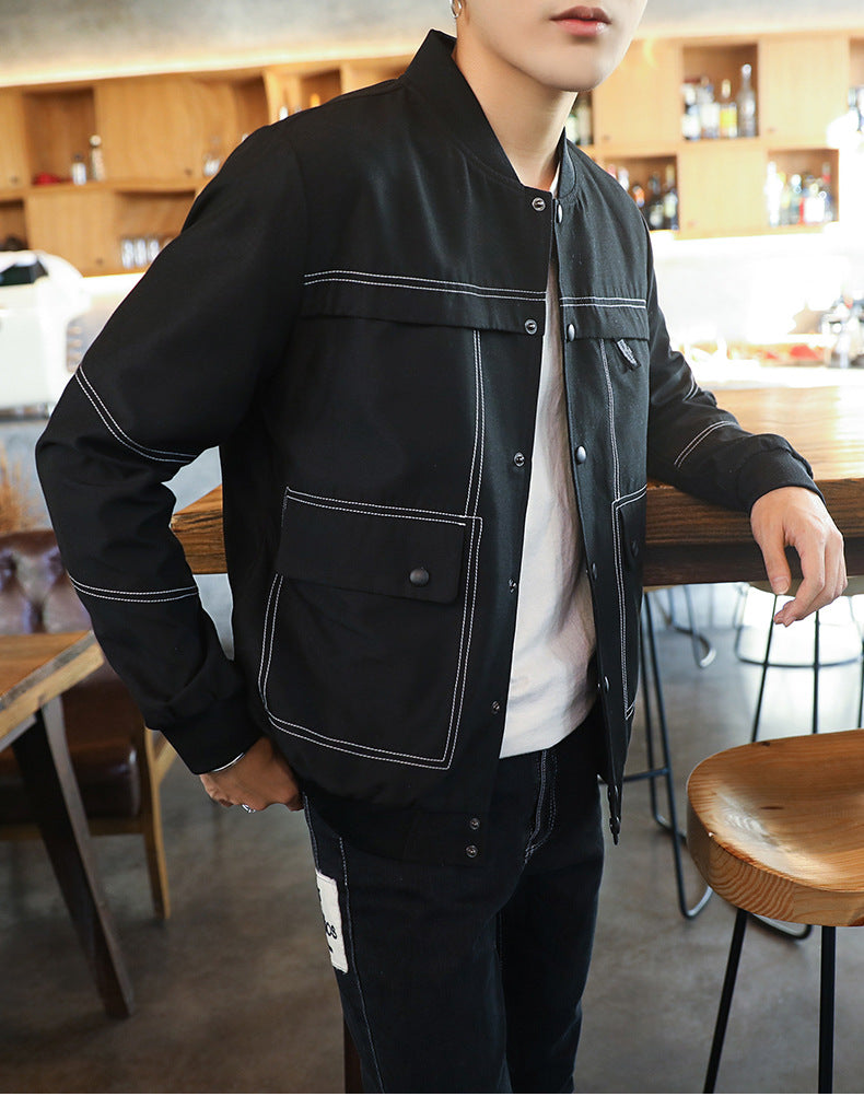 Men’s Slim Fit Trucker Jacket – Casual Spring/Autumn Coat