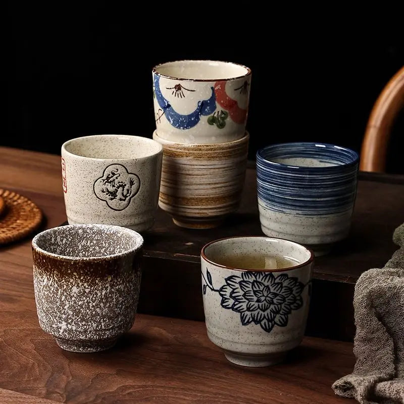 Japanese Hand-Painted Ceramic Tea Cups – 40ml / 150ml / 200ml