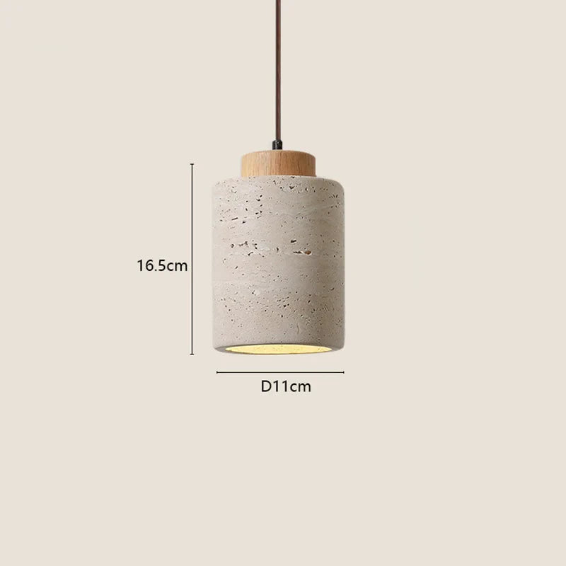 Wabi-Sabi Natural Stone Pendant Light – Japanese Modern Designer Hanging Lamp