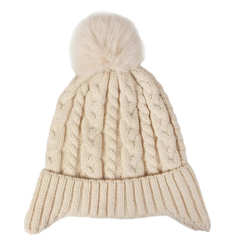 Kids 3-Piece Knitted Winter Set – Hat Scarf Gloves with Fleece Lining