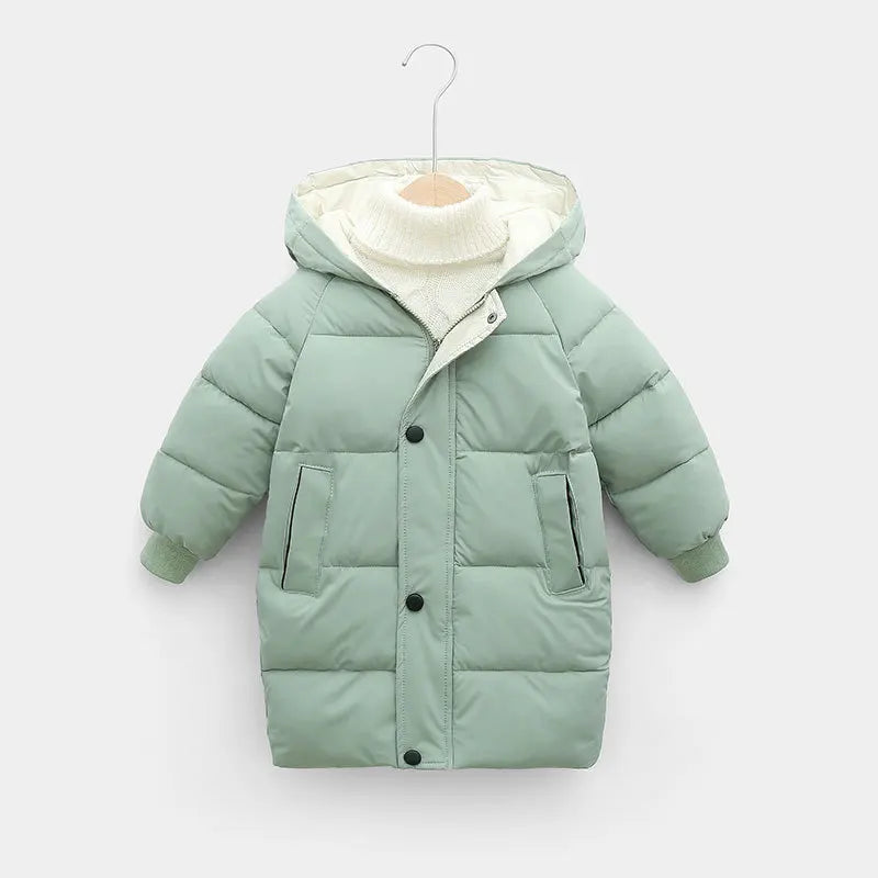 Kids Hooded Puffer Jacket, Thick Winter Cotton Coat for Boys & Girls (1–10 Years)
