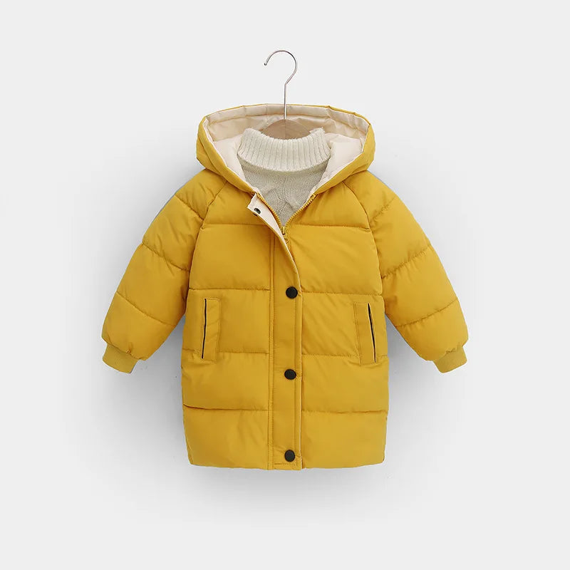 Kids Hooded Puffer Jacket, Thick Winter Cotton Coat for Boys & Girls (1–10 Years)