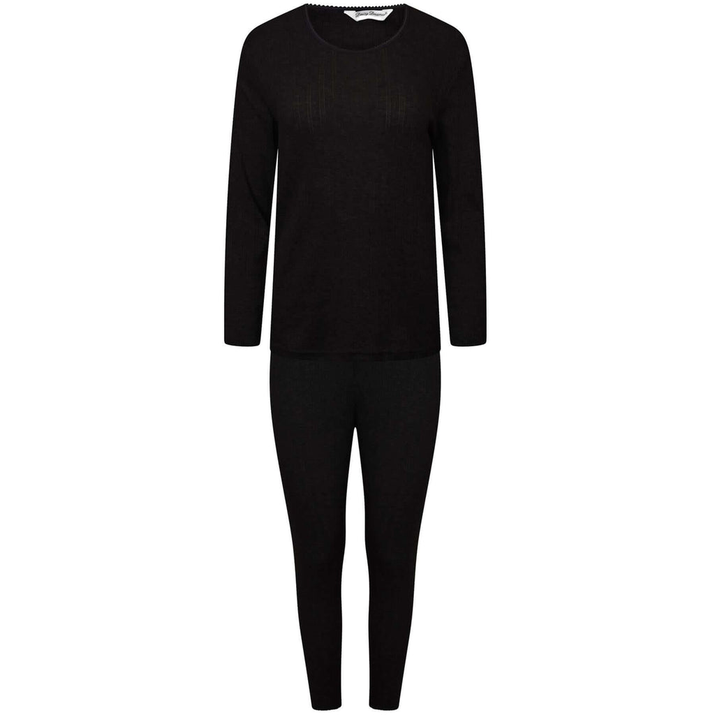 Girls Thermal Underwear Set Long Sleeve Top and Long Jane Pants Insulating Cotton-Rich Winter Baselayer Soft Breathable Multiple Colours Sizes by Daisy Dreamer