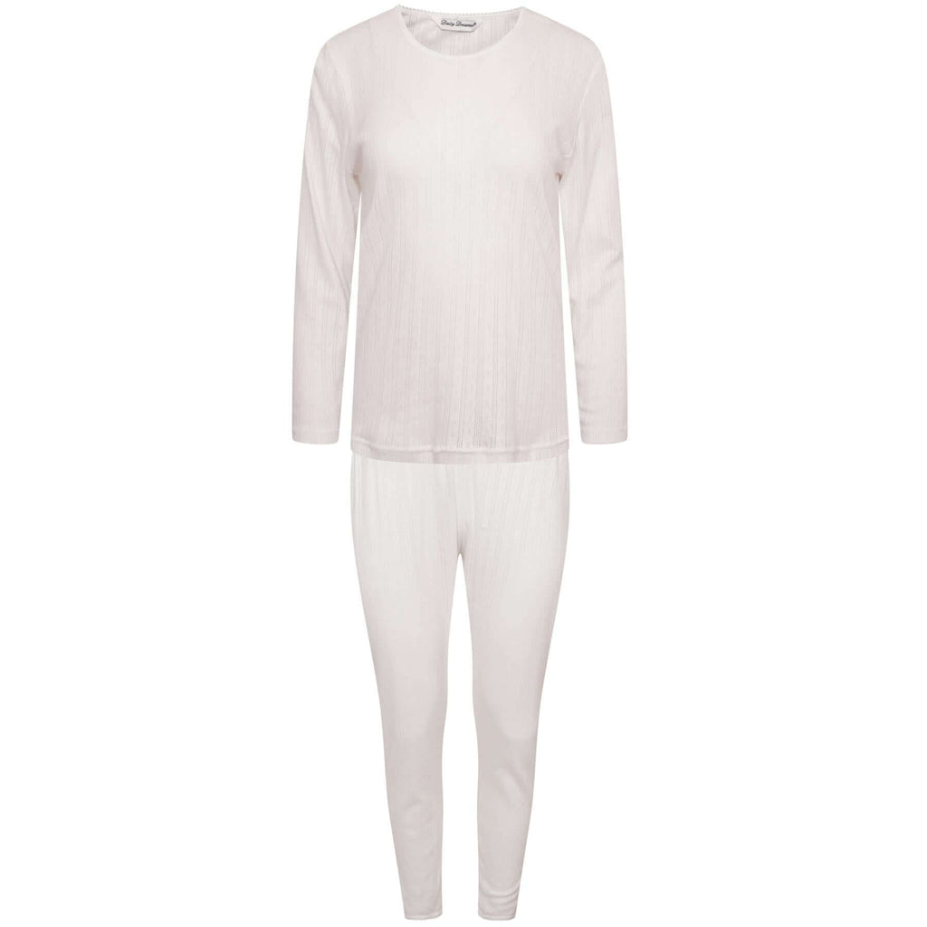 Girls Thermal Underwear Set Long Sleeve Top and Long Jane Pants Insulating Cotton-Rich Winter Baselayer Soft Breathable Multiple Colours Sizes by Daisy Dreamer