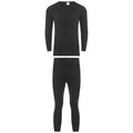Kids Winter Thermal Underwear Set Boys Warm Long Sleeve Top and Pants Cosy Insulating Base Layer Sizes 3-13 Charcoal Black by Heatwave Thermalwear