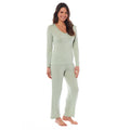Ladies Long Sleeve Pyjama Set Ultra Soft Viscose Spandex Black Green Cozy Stretch Fit Nightwear by Daisy Dreamer