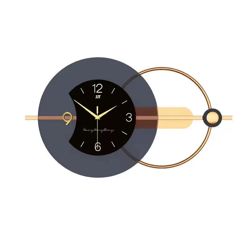 Large Modern Nordic Wall Clock – Double-Layer Silent Art Design (80 cm)
