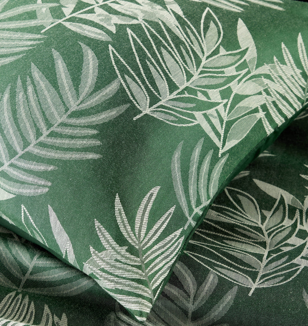 Leaf Jacquard Reversible Duvet Cover Sets in Grey and Pink with Cotton Blend for Ultimate Comfort Eco-Friendly Bedding in King Queen Double Single Sizes by OLIVIA ROCCO
