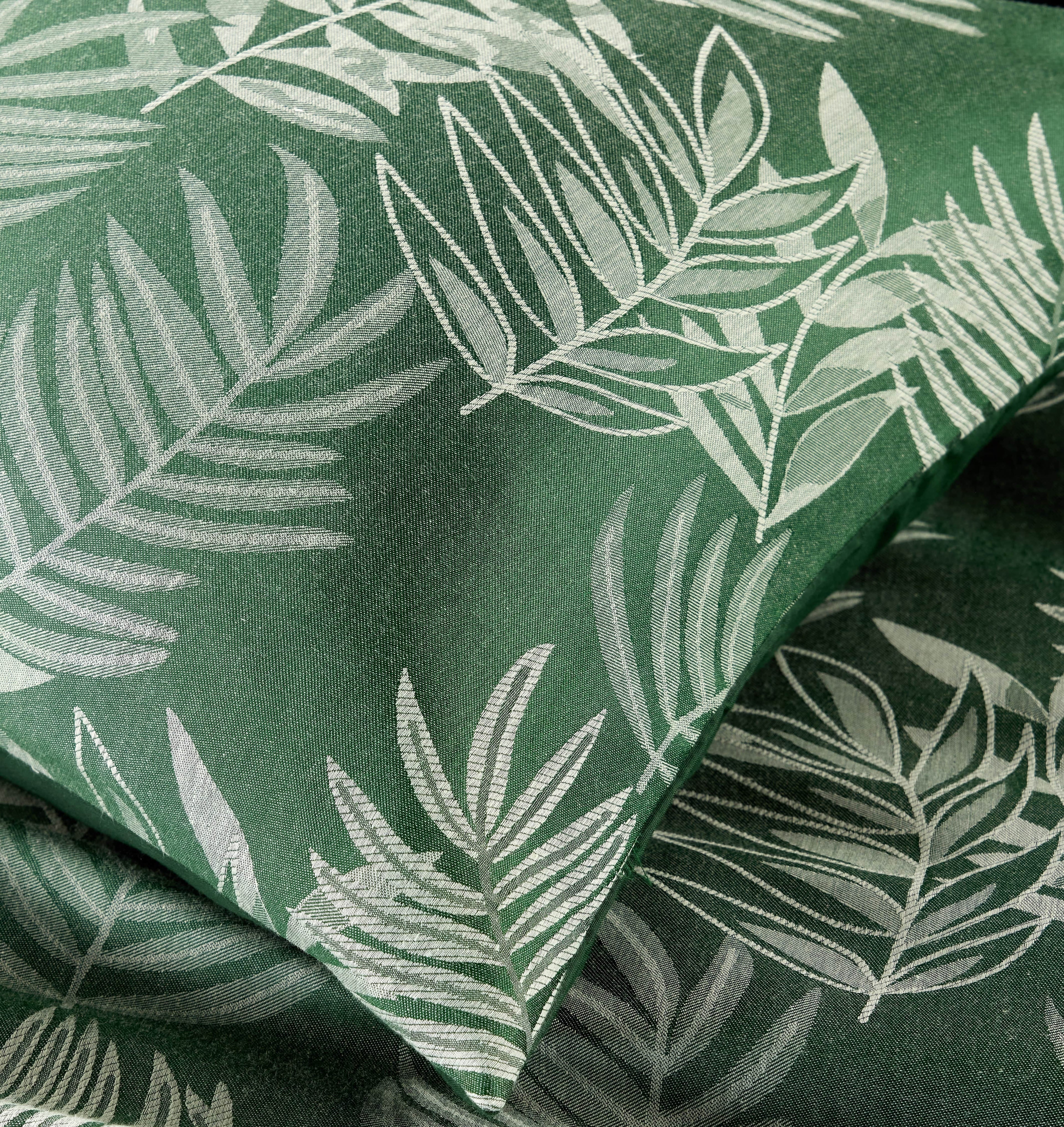 Leaf Jacquard Reversible Duvet Cover Sets in Grey and Pink with Cotton Blend for Ultimate Comfort Eco-Friendly Bedding in King Queen Double Single Sizes by OLIVIA ROCCO