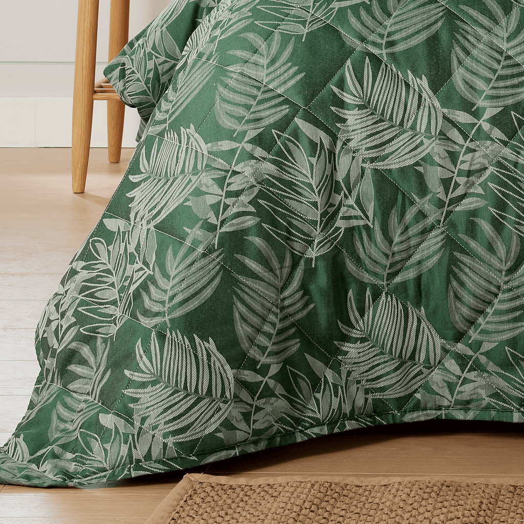 Leaf Jacquard Reversible Duvet Cover Sets in Grey and Pink with Cotton Blend for Ultimate Comfort Eco-Friendly Bedding in King Queen Double Single Sizes by OLIVIA ROCCO