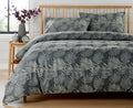 Leaf Jacquard Reversible Duvet Cover Sets in Grey and Pink with Cotton Blend for Ultimate Comfort Eco-Friendly Bedding in King Queen Double Single Sizes by OLIVIA ROCCO