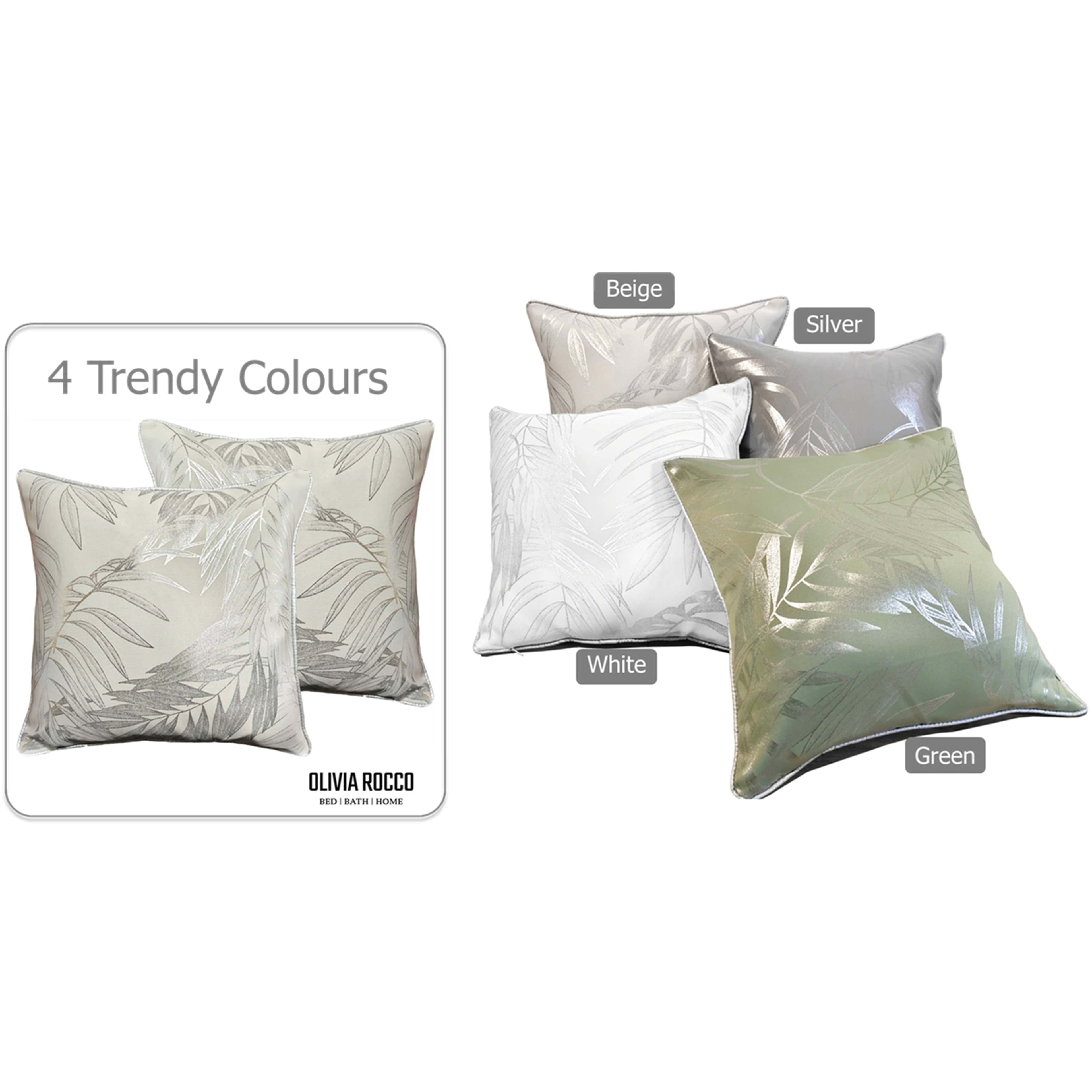 Leaf Sparkle 2 Pack Cushion Covers Leaf Natural Modern Decorative Throw Pillow Cases for Sofa or Bed by OLIVIA ROCCO
