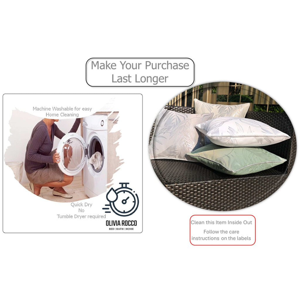 Leaf Sparkle 2 Pack Cushion Covers Leaf Sage Green Modern Decorative Throw Pillow Cases for Sofa or Bed by OLIVIA ROCCO