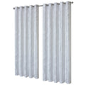 Leaf White Sparkle Blackout Curtains Super Soft Thermal Insulated Eyelet Drapes for Living Room & Bedroom 2 Panels by OLIVIA ROCCO