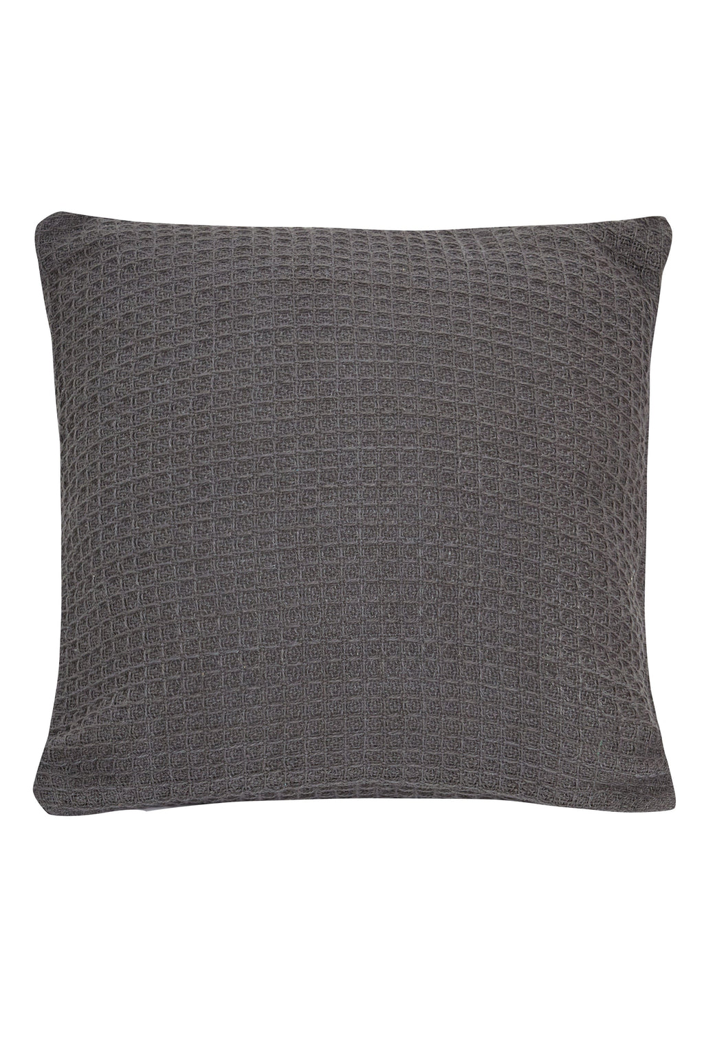 Lisbon Pure Indian Cotton Handwoven Honeycomb Vibrant Cushion Covers for Indoor Outdoor Use in Grey Ochre Navy Teal Silver Pink 17x17 and 24x24 Inches by OLIVIA ROCCO