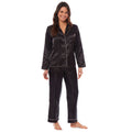 Luxurious Women's Satin Silk Long Sleeve Pyjama Set Cozy Loungewear Nightwear with Dress Shirt Collar by Daisy Dreamer