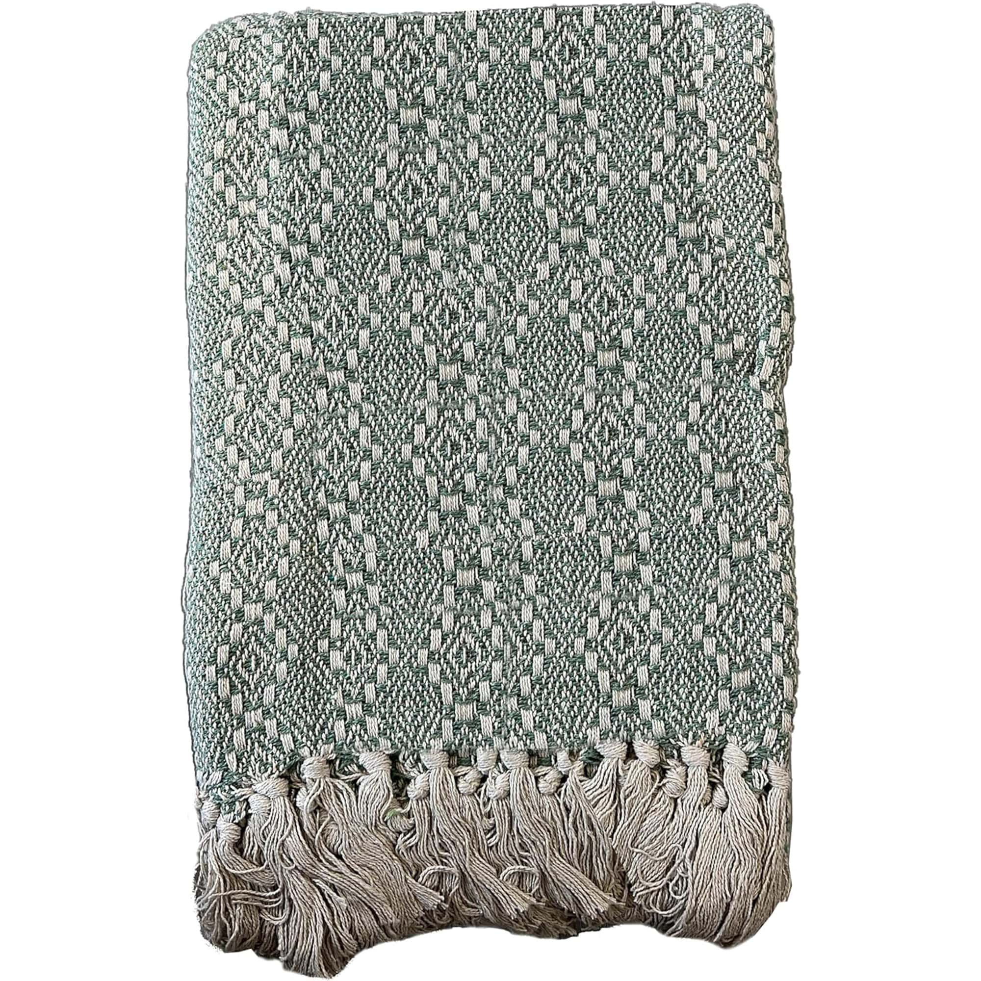 Cotton Throw Eco-Friendly Super Soft Cotton Throws Lightweight Sustainable Recycled Cotton for Sofa Bed Chair Calming Colours By OLIVIA ROCCO