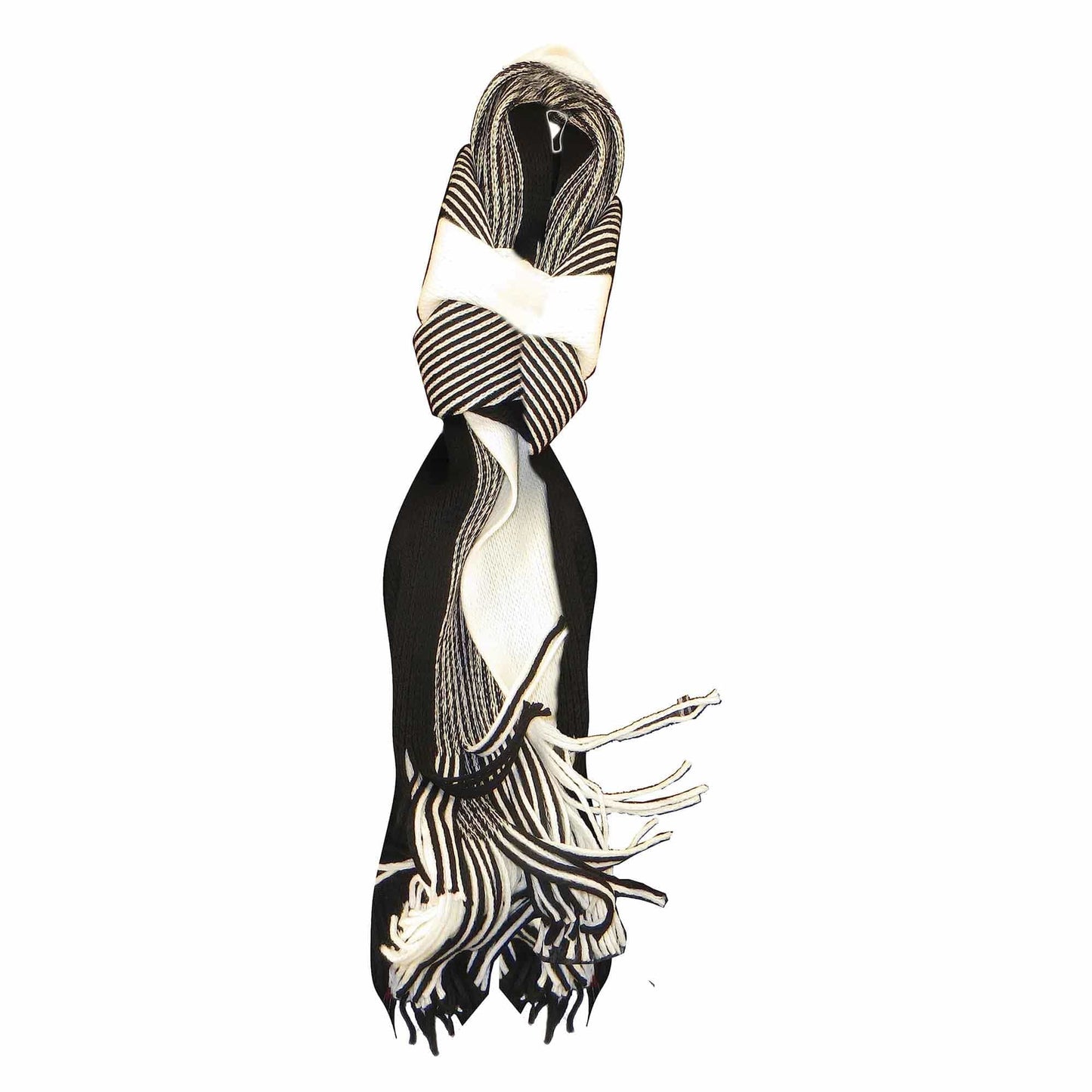 Men's Multi-Coloured Woven Stripe Thermal Winter Scarf Durable Lightweight Acrylic for Insulation and Comfort Casual and Formal Wear by Sock Stack