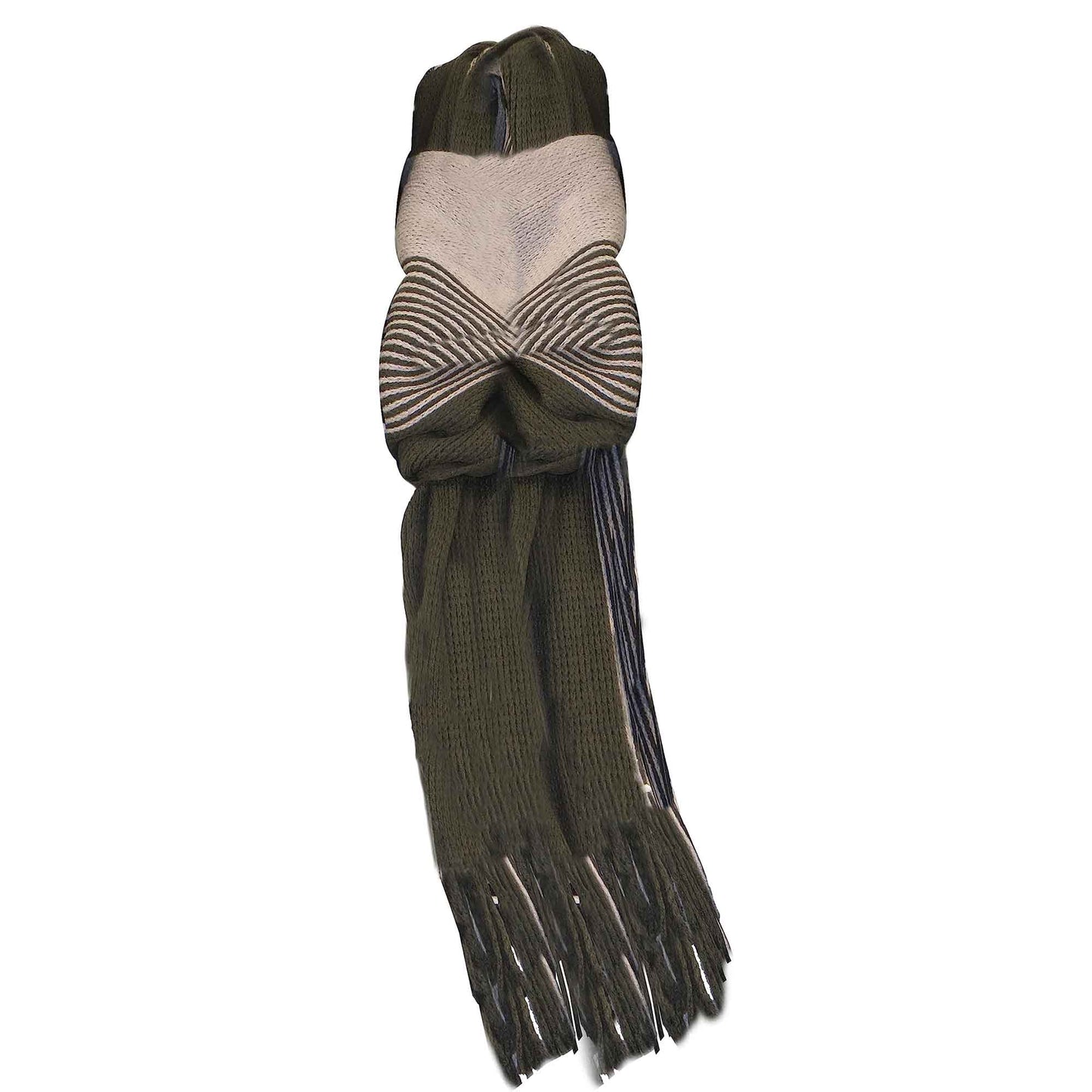 Men's Multi-Coloured Woven Stripe Thermal Winter Scarf Durable Lightweight Acrylic for Insulation and Comfort Casual and Formal Wear by Sock Stack