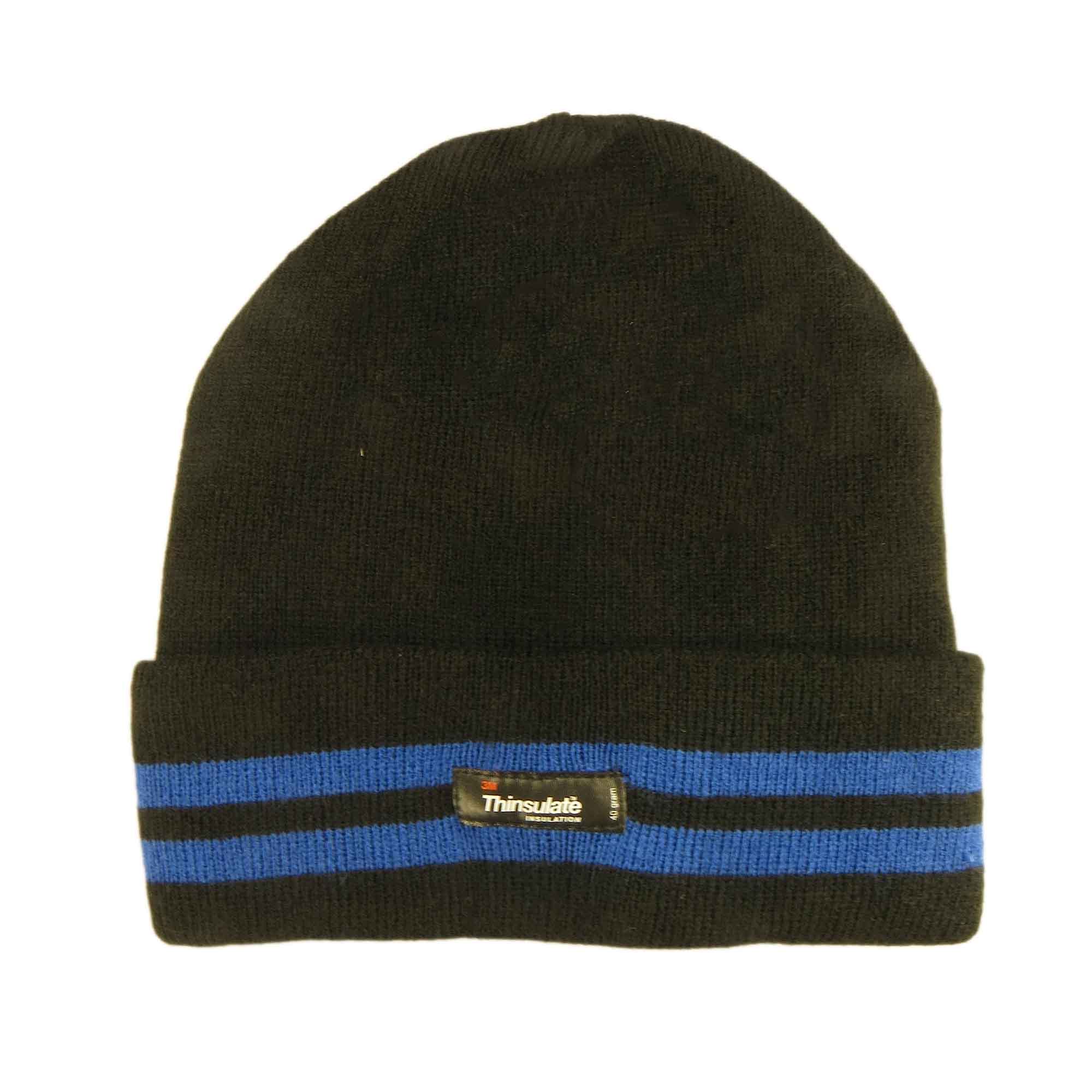 Men's Winter Thinsulate Insulation Fleece Knitted Beanie Hat Stripe Warm Lightweight Breathable Quick Drying for Outdoor Activities Hiking Camping Skiing by Sock Stack