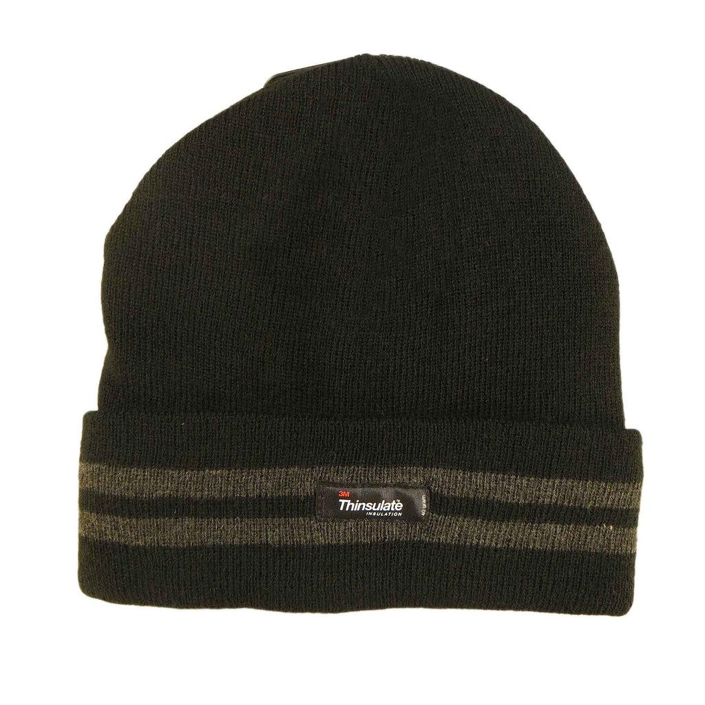 Men's Winter Thinsulate Insulation Fleece Knitted Beanie Hat Stripe Warm Lightweight Breathable Quick Drying for Outdoor Activities Hiking Camping Skiing by Sock Stack