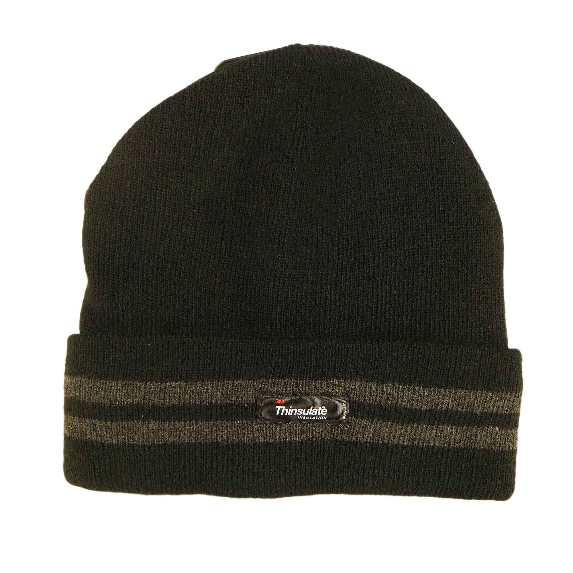 Men's Winter Thinsulate Insulation Fleece Knitted Beanie Hat Stripe Warm Lightweight Breathable Quick Drying for Outdoor Activities Hiking Camping Skiing by Sock Stack