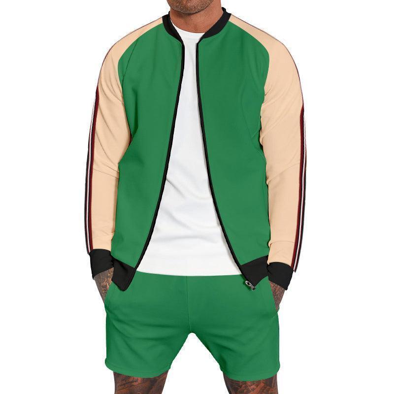 Men Sport Shorts Tracksuit Set