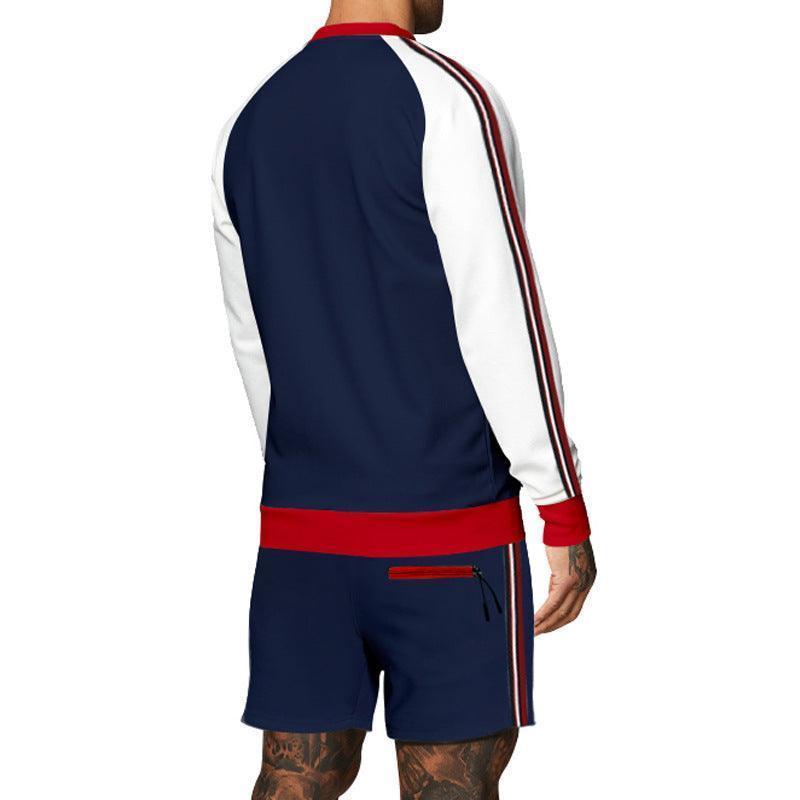 Men Sport Shorts Tracksuit Set